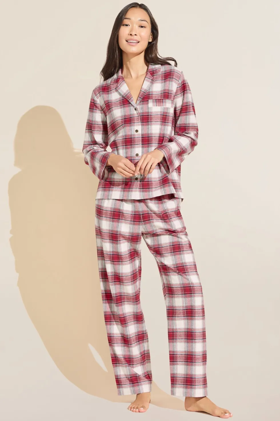 Flannel Long Pj Set-Eberjey Cheap
