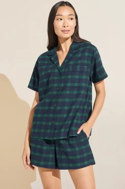 Flannel Short Pj Set-Eberjey Online
