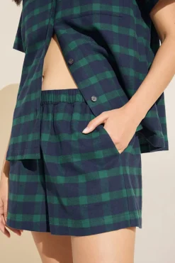 Flannel Short Pj Set-Eberjey Online