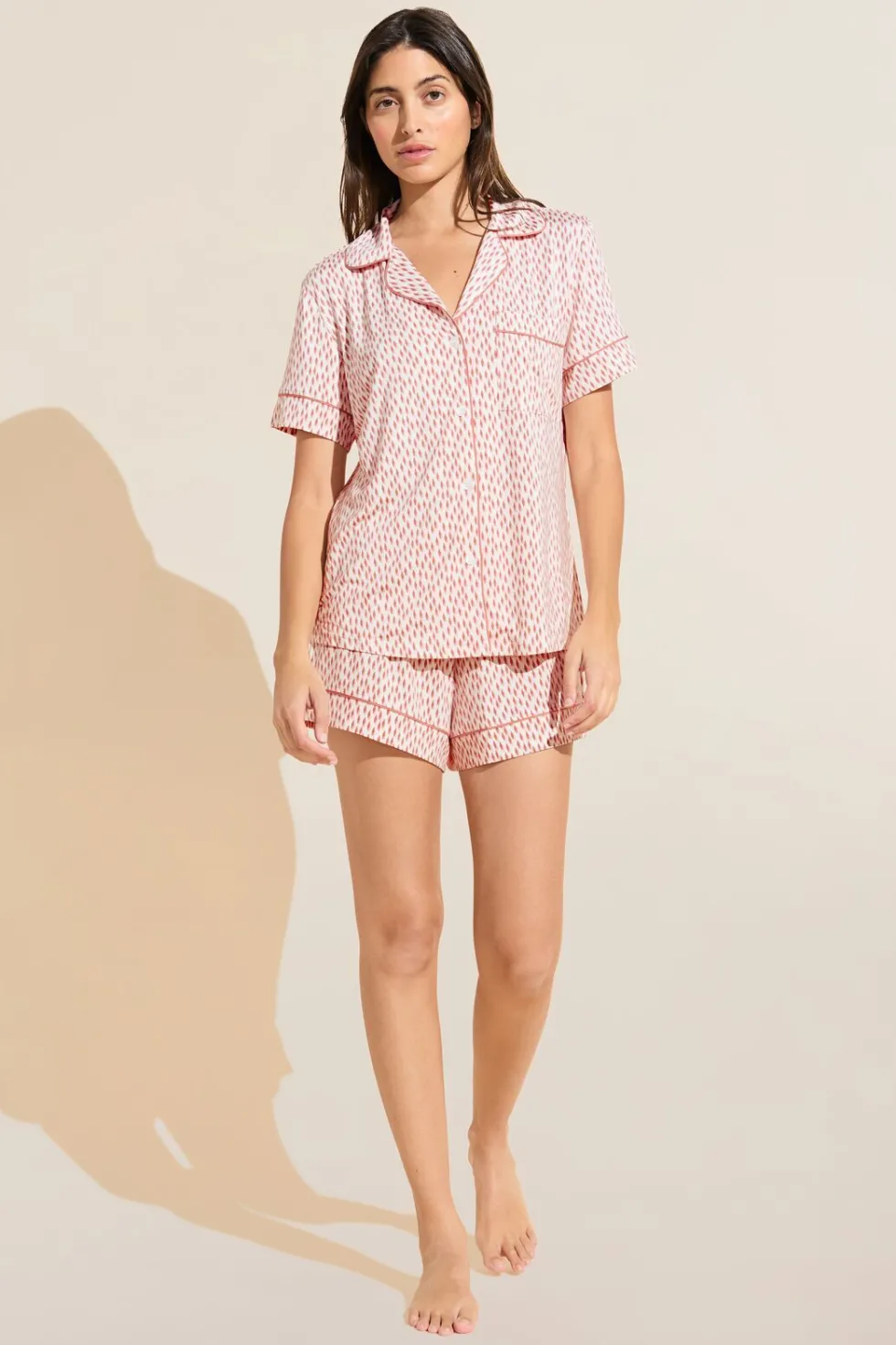 Gisele Printed Tencel Modal Relaxed Short Pj Set-Eberjey Shop