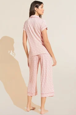 Gisele Printed Tencel Modal Short Sleeve Cropped Pj Set-Eberjey Sale