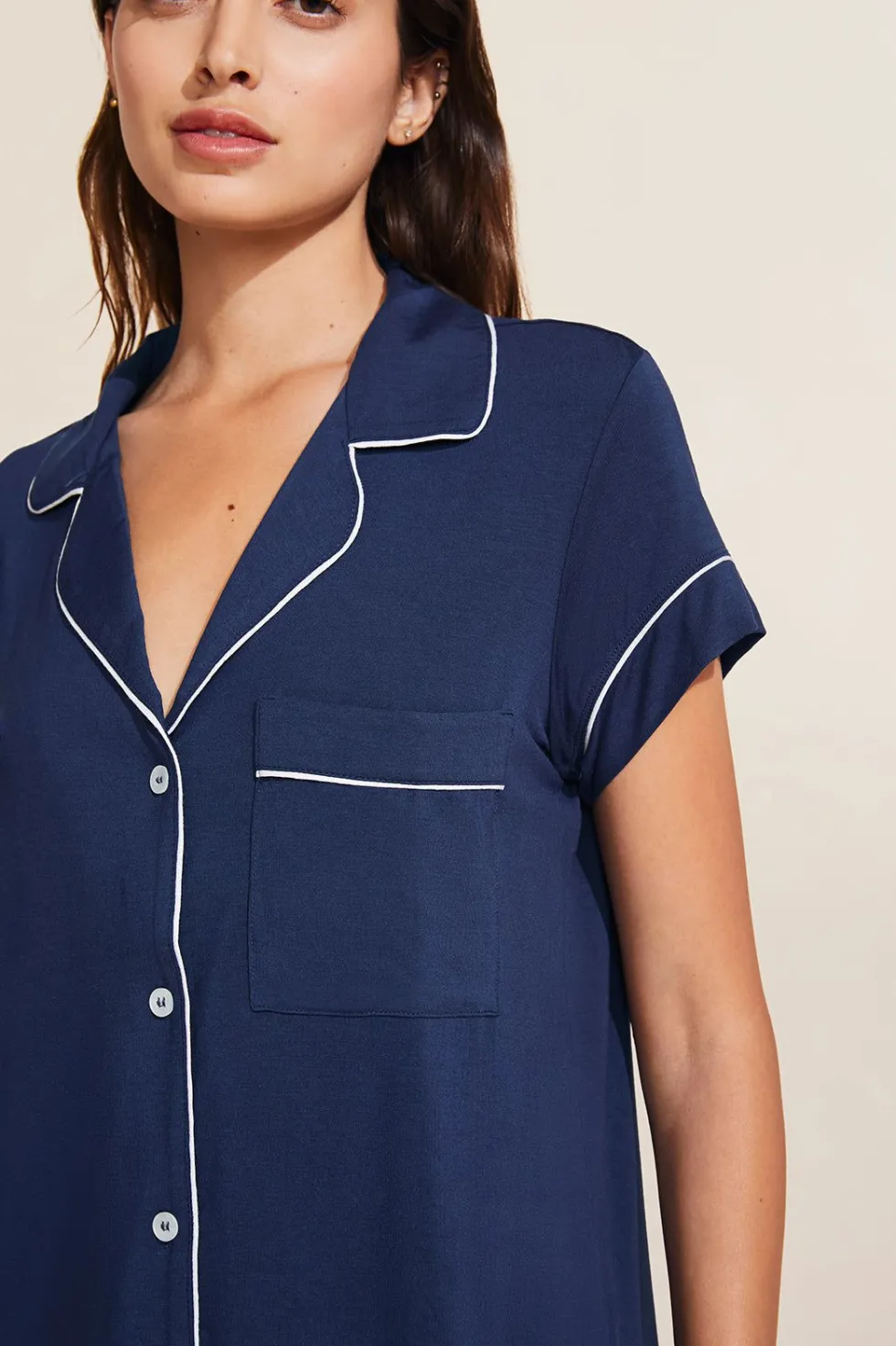 Gisele Tencel Modal Short Sleeve Cropped Pj Set-Eberjey New
