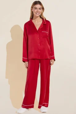 Inez Washable Silk Long Pj Set-Eberjey Hot