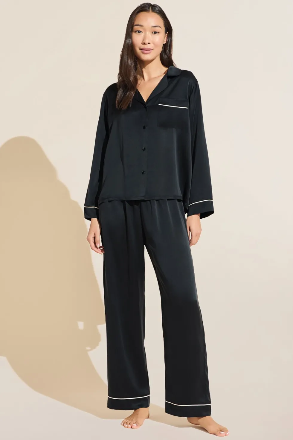 Inez Washable Silk Long Pj Set-Eberjey Store