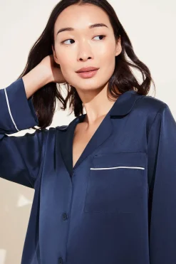 Inez Washable Silk Long Pj Set-Eberjey Clearance