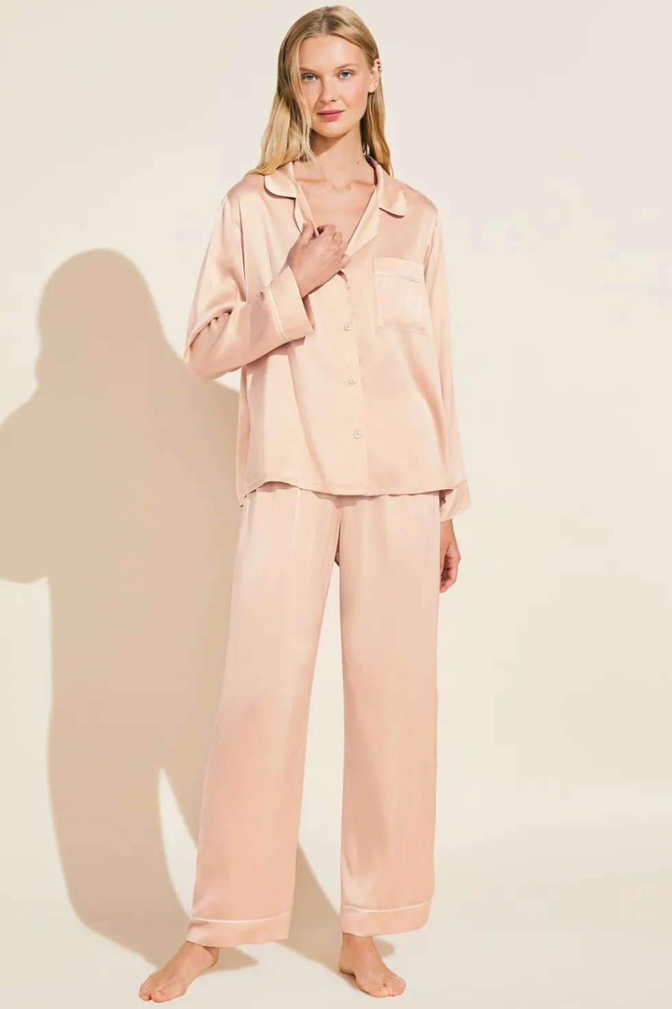 Inez Washable Silk Long Pj Set-Eberjey Store