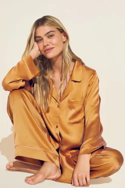 Inez Washable Silk Long Pj Set-Eberjey Cheap