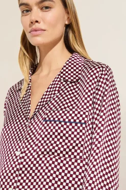 Inez Washable Silk Printed Long Pj Set-Eberjey Cheap