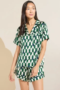Inez Washable Silk Printed Short Pj Set-Eberjey Shop