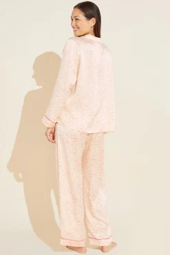 Inez Washable Silk Printed Long Pj Set-Eberjey New