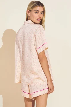 Inez Washable Silk Printed Short Pj Set-Eberjey Hot