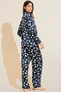 Inez Washable Silk Printed Long Pj Set-Eberjey Sale