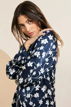 Inez Washable Silk Printed Long Pj Set-Eberjey Sale