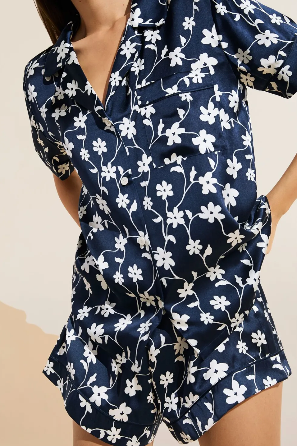 Inez Washable Silk Printed Short Pj Set-Eberjey Shop
