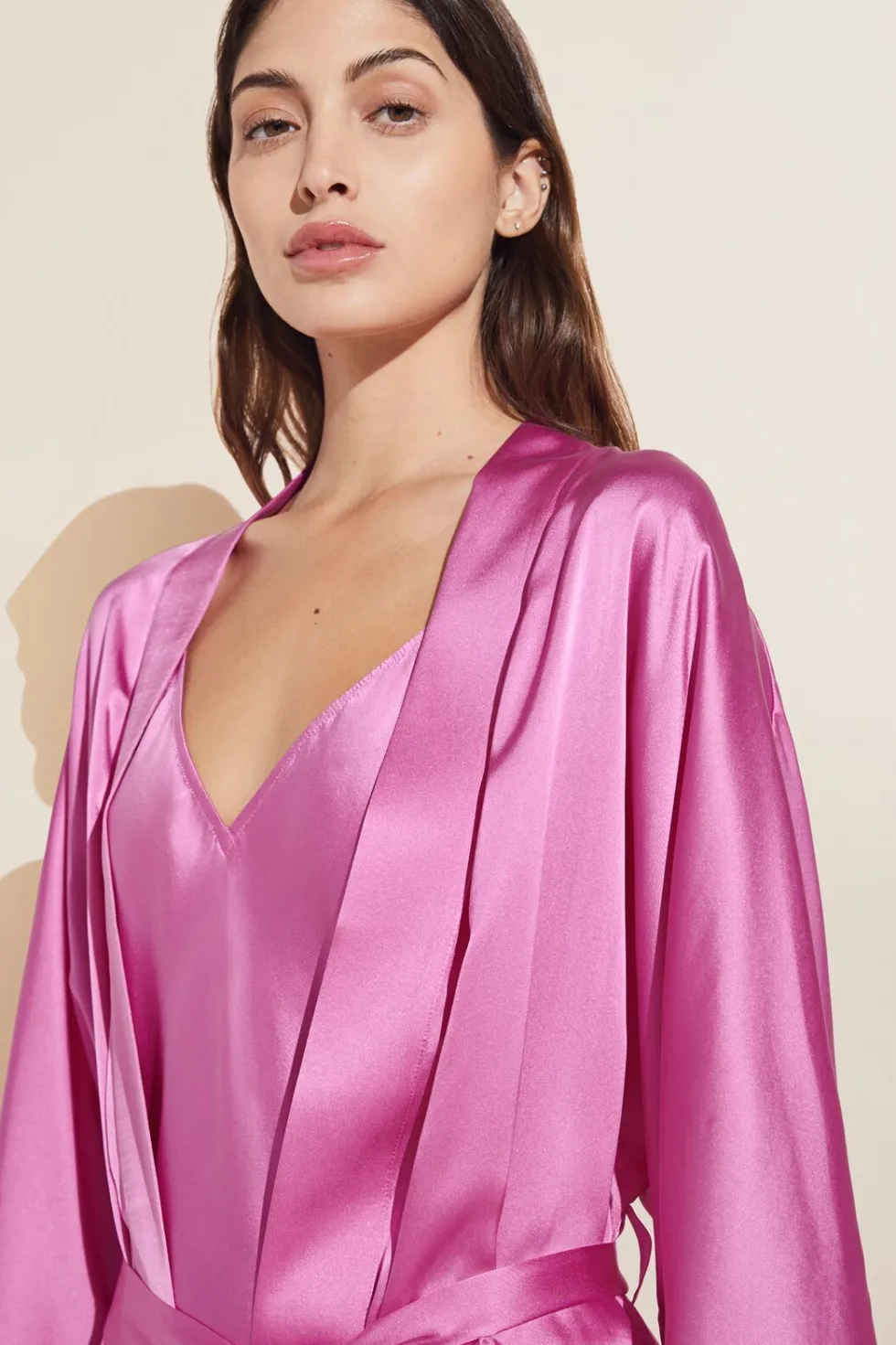 Inez Washable Silk Short Robe-Eberjey Outlet