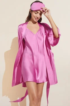 Inez Washable Silk Short Robe-Eberjey Outlet