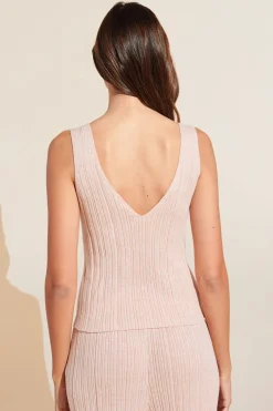 Infinite Organic Cotton Blend Sweater Rib V-Neck Tank-Eberjey Online