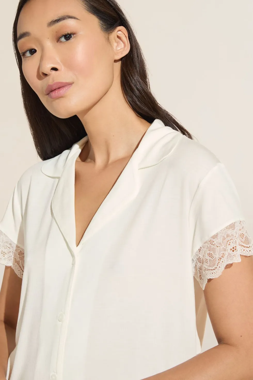 Malou Tencel Modal Shortie Short Pj Set-Eberjey Hot