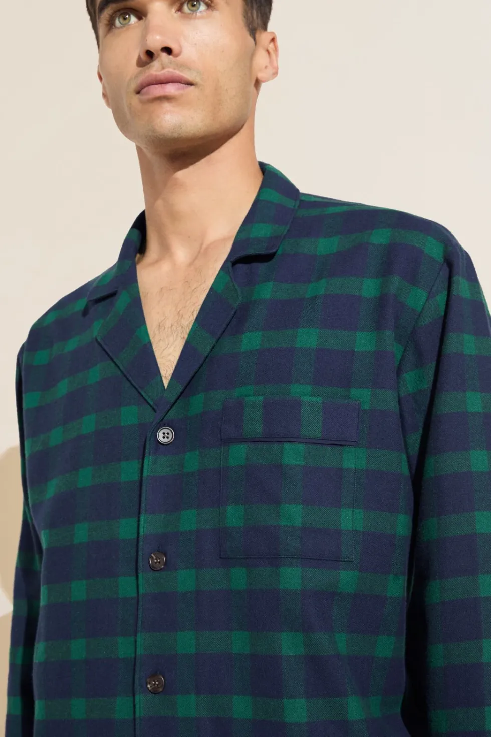 Mens Flannel Long Pj Set-Eberjey Cheap