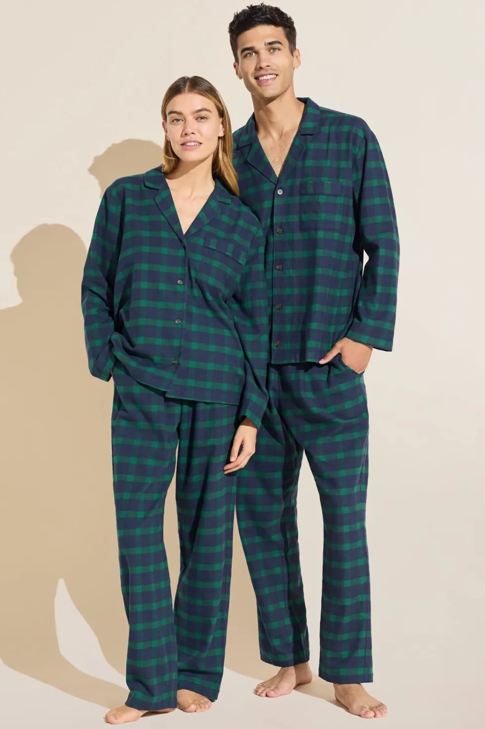 Mens Flannel Long Pj Set-Eberjey Cheap
