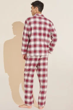 Mens Flannel Long Pj Set-Eberjey Flash Sale