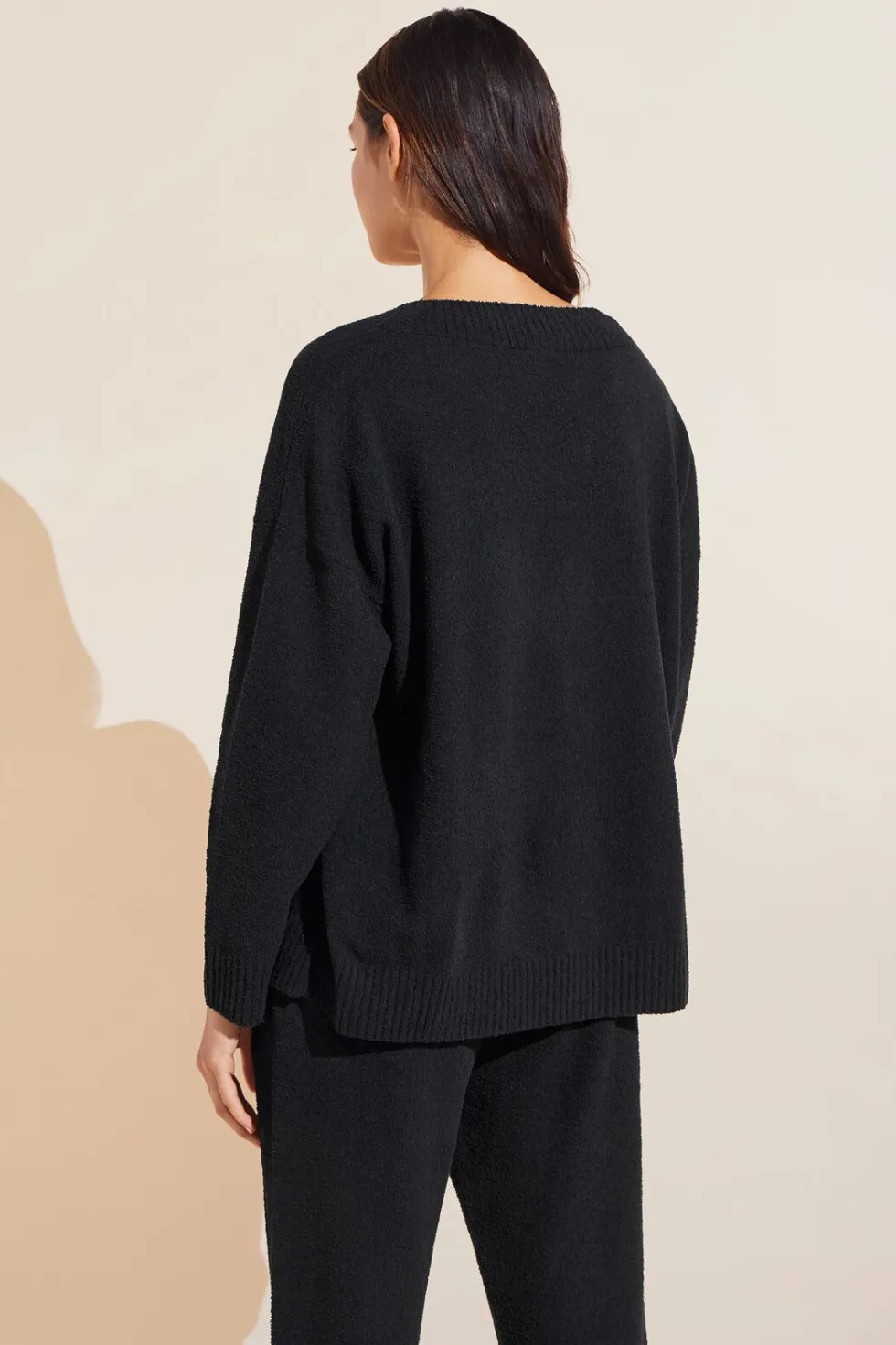 Recycled Boucle Boyfriend Oversized V-Neck Sweater-Eberjey Online