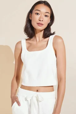 Recycled Boucle Cropped Tank-Eberjey Store