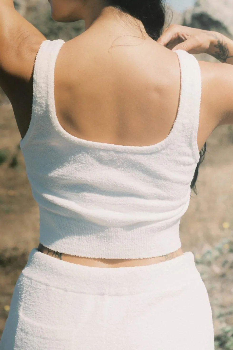 Recycled Boucle Cropped Tank-Eberjey Store